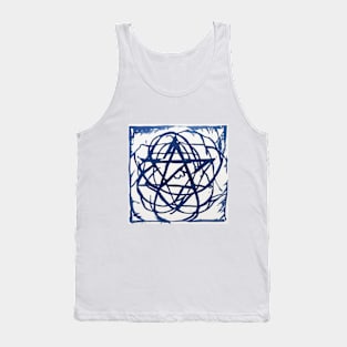 Pentagram Blue Shadow Silhouette Anime Style Collection No. 272 Tank Top